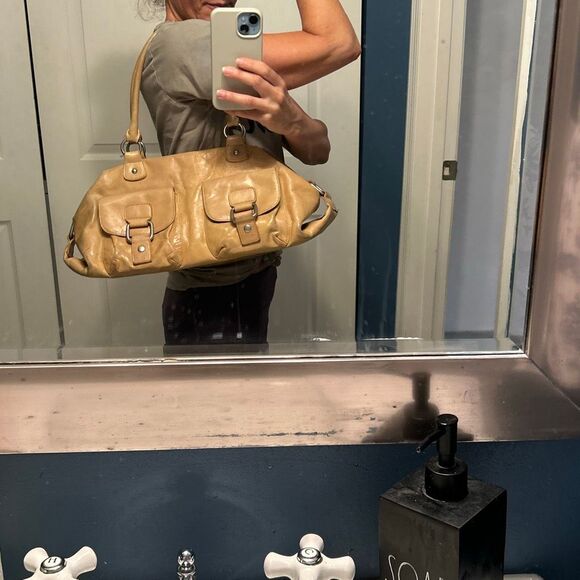 Bo Bo bags LA Y2K genuine leather handbag vintage tan - Picture 4 of 9